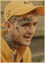 Lil Peep Hip Hop Rapper Poster Wall Stickers Vintage Poster High Quality For Living Room Home Decor