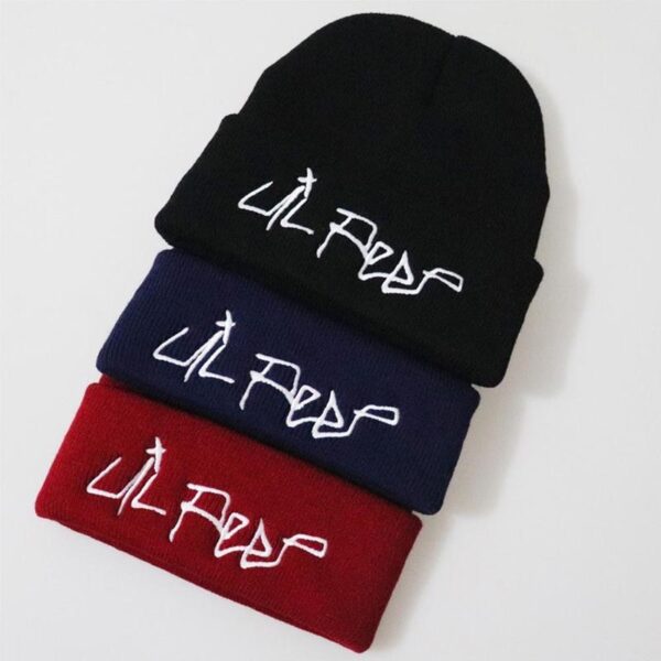Love Lil Peep Tentacion Embroidered Hat Unisex Hip-hop Warm Knit Beanie Caps Top