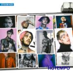 25pcs Rapper Star Lil Peep Part One Art Posters Style Fashion Stickers for Mobile Phone Laptop Luggage Skateboard Decal Stickers