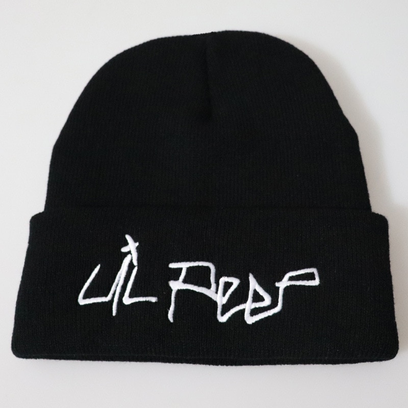 Lil Peep Beanie Embroidery Love men women Knit Cap Knitted Hat Skullies Warm Winter Unisex Ski Hip Hop Hat Sad girl Face