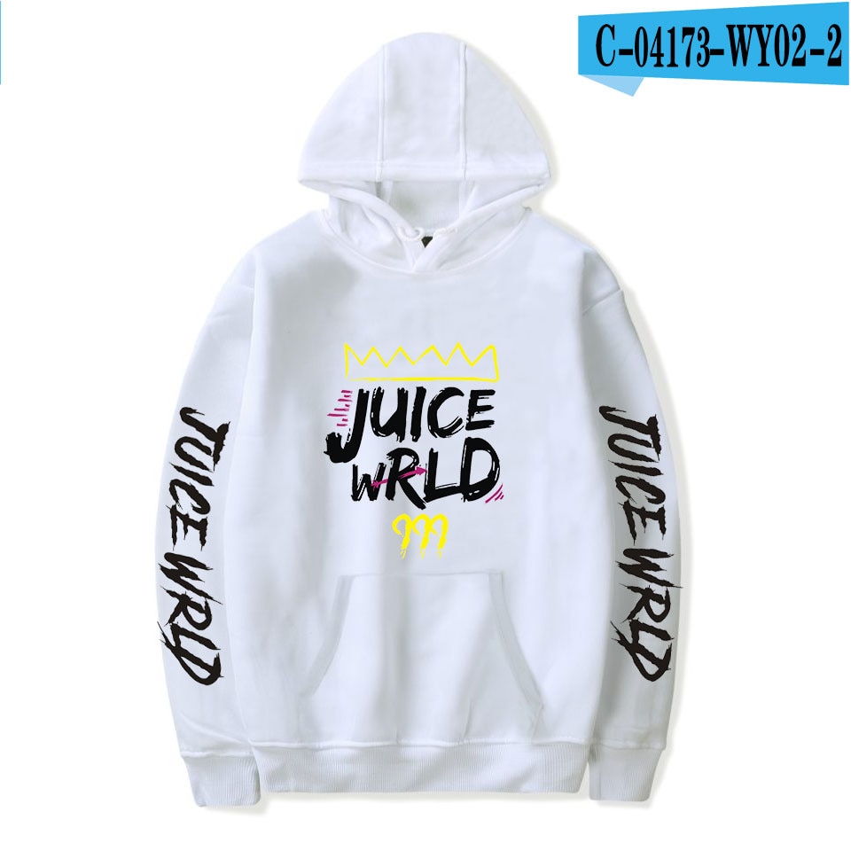 New print Juice WRLD Hoodies Men Women Sweatshirts Hooded Hip Hop Fashion Casual Hoodie Juice WRLD boys girls white pullovers