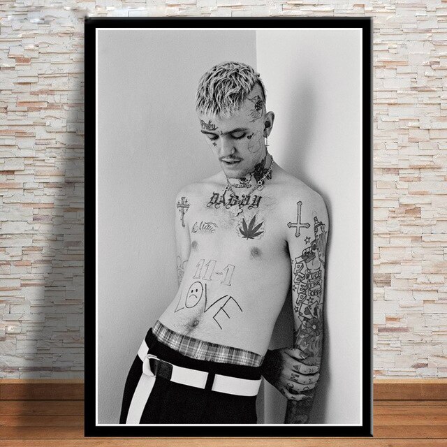 Posters and Prints Hot Lil Peep R.I.P New 2018 Hip Hop Rapper Music Singer Star Album Poster Home Decor for Living Room