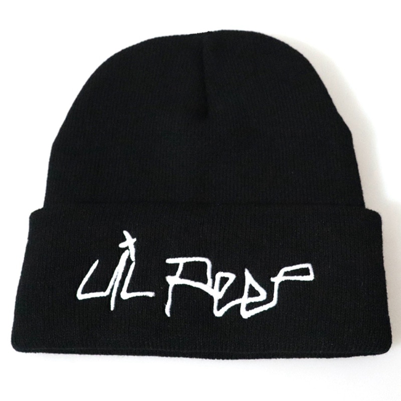 Lil Peep Beanie Embroidery Men Women Knit Cap Knitted Hat Skullies Warm Winter Unisex Ski Hip Hop Hat