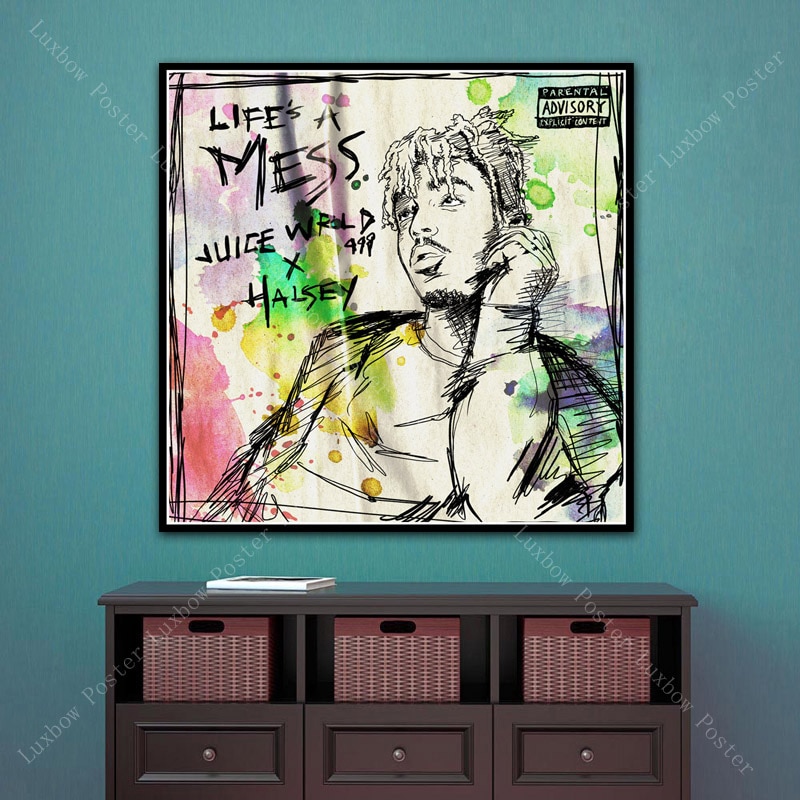 Poster And Prints Juice WRLD Legends Never Die Rap Music Cover Poster Album Art Canvas Wall Pictures For Living Room Home Decor