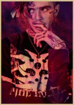 Lil Peep Hip Hop Rapper Poster Wall Stickers Vintage Poster High Quality For Living Room Home Decor