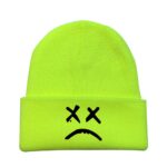 Lil Peep New Style Knitted Hat Autumn and Winter Women's Korean-Style Hat All-match Elastic Snap-Brim Hat Foreign Trade