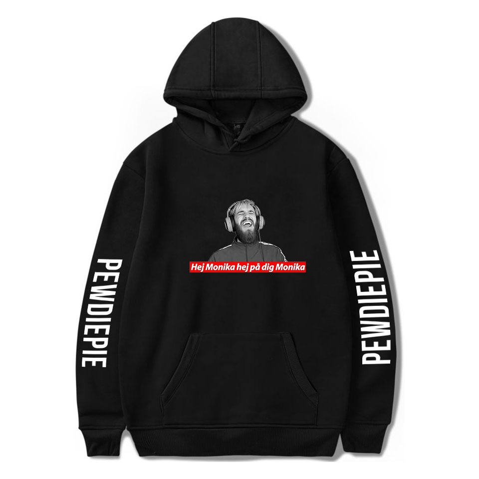 2020 New Pewdiepie Sweatshirts Loose Young Casual Adult Letter Men's Hoodies Stylish Logo Spring Autumn Winter Pullover Clothes