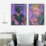 Home Decor Prints Painting Nordic Pictures Wall Art Hip Hop Rapper Lil Peep Modular Canvas Watercolor Poster Bedside Background