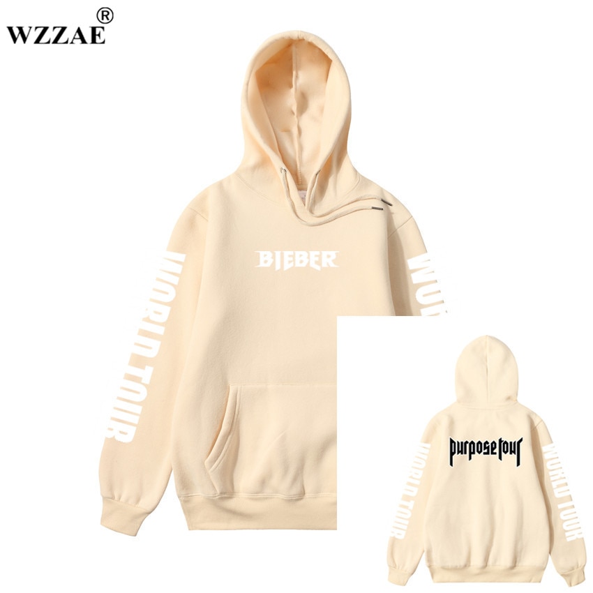 2019 Justin Bieber Purpose Tour Print Hoodie Men Hip hop Streetwear Fleece Cotton Pullover WORLD TOUR Special Women Sweatshirt