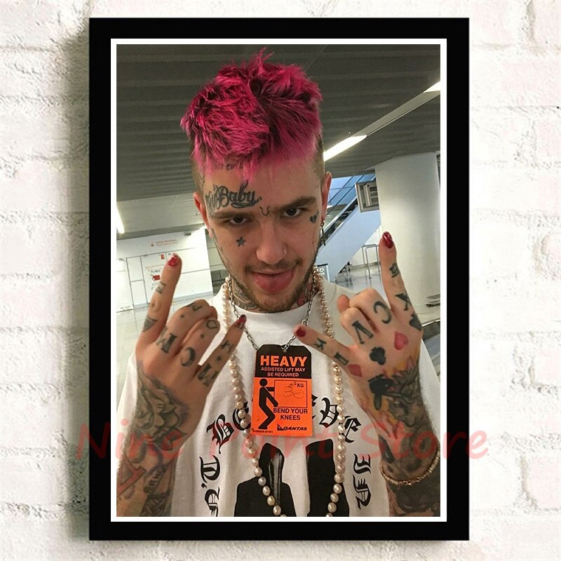 Lil Peep Rapper Coated Paper Posters High quality Printing Drawing core wall Decorative Painting Frameless