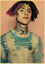 Lil Peep Hip Hop Singer Poster Modern Painting Wall Art Pictures for Bedroom Wall Decorative Posters Wall Art Craft Sticker Flat