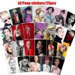 25pcs Mixed Lil Peep poster Sticker Graffiti Rock music Stickers for Laptop Luggage Skateboard Waterproof DIY toy Sticker