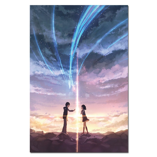 Manga Film Poster Anime Movie Canvas Printings Your Name By Kimi No Na Wa Posters and Prints Cartoon Love Wall Art Picture Decor