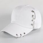 Fashion hip hop cotton baseball cap BTS Creative Piercing Ring Caps Punk Adult Casual Solid Adjustable Unisex hat Snapback hats